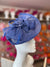 Indigo Disc Fascinator with Decorative Bow