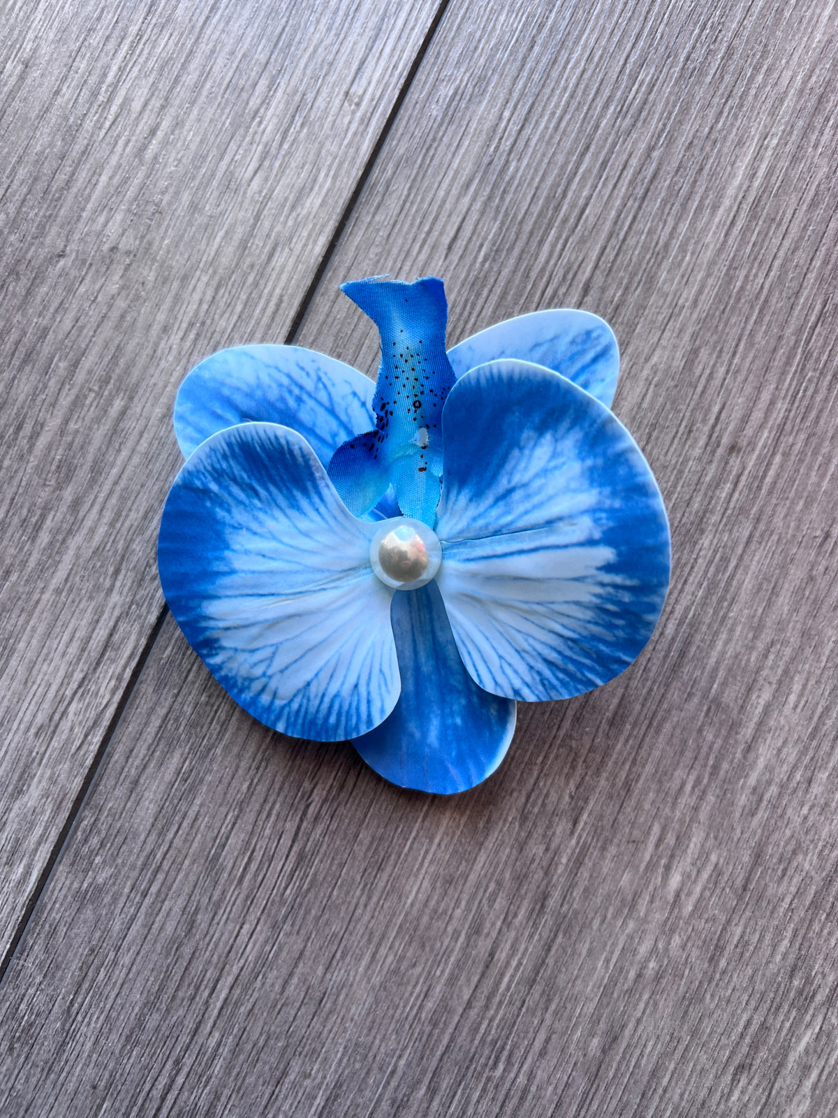 Blue &amp; Pale Blue  Orchid Hair Clip