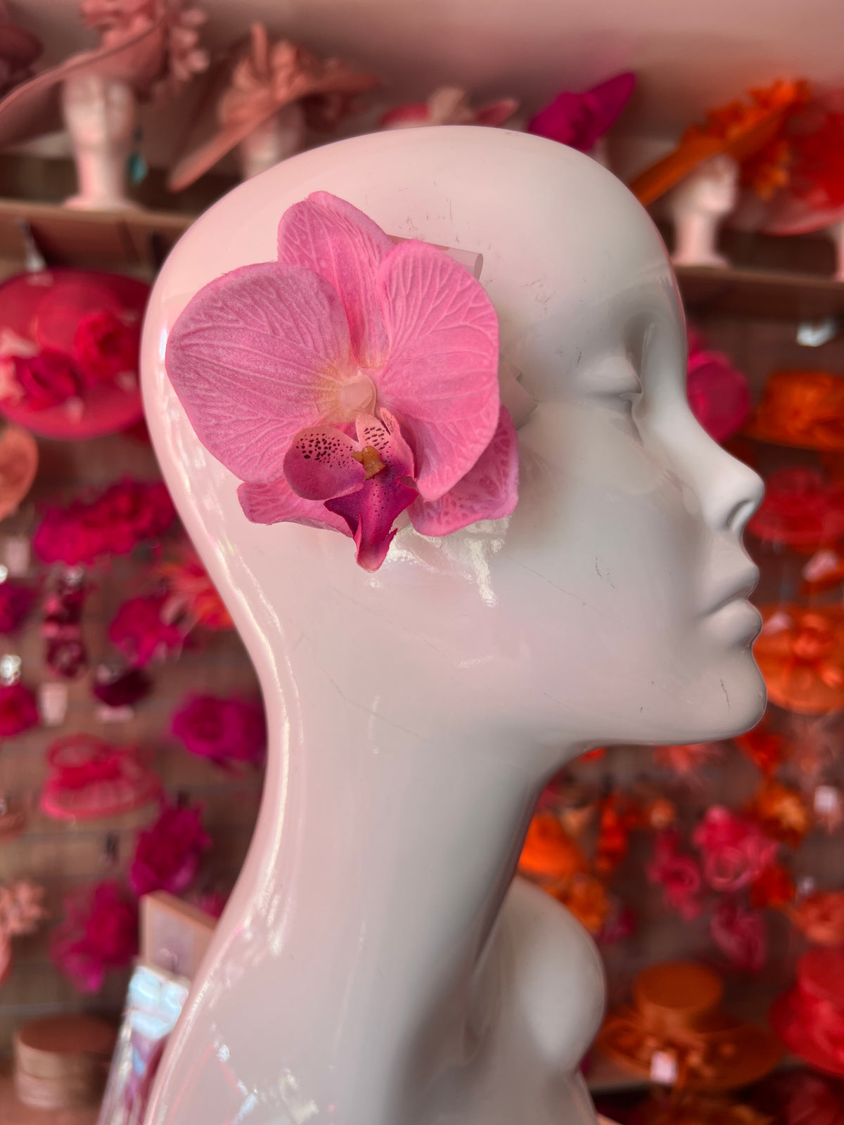 Dark Pink Orchid Hair Clip
