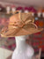 Short Brim Metallic Gold Occasion Hat