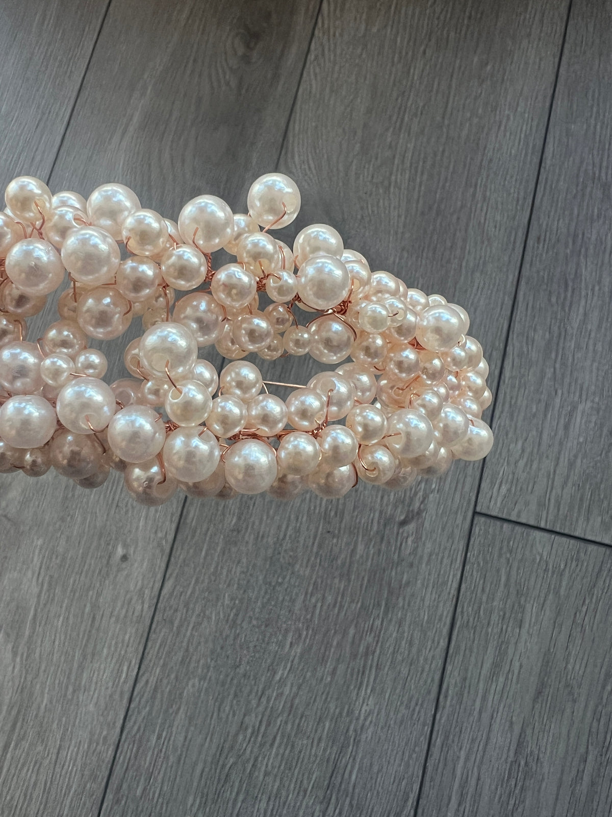Pale Pink Pearl Headband Fascinator