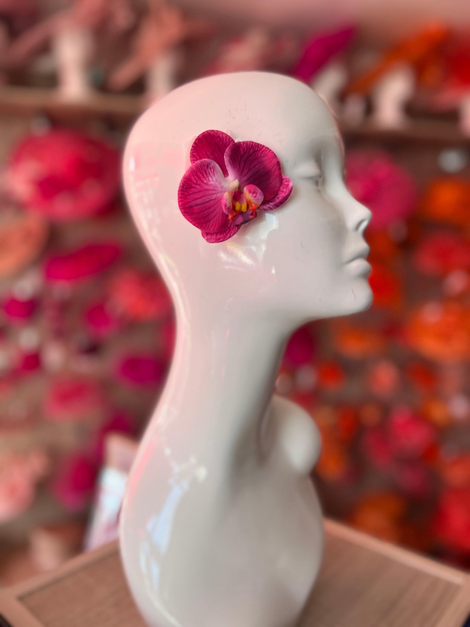 Damson Orchid Hair Clip-Fascinators Direct