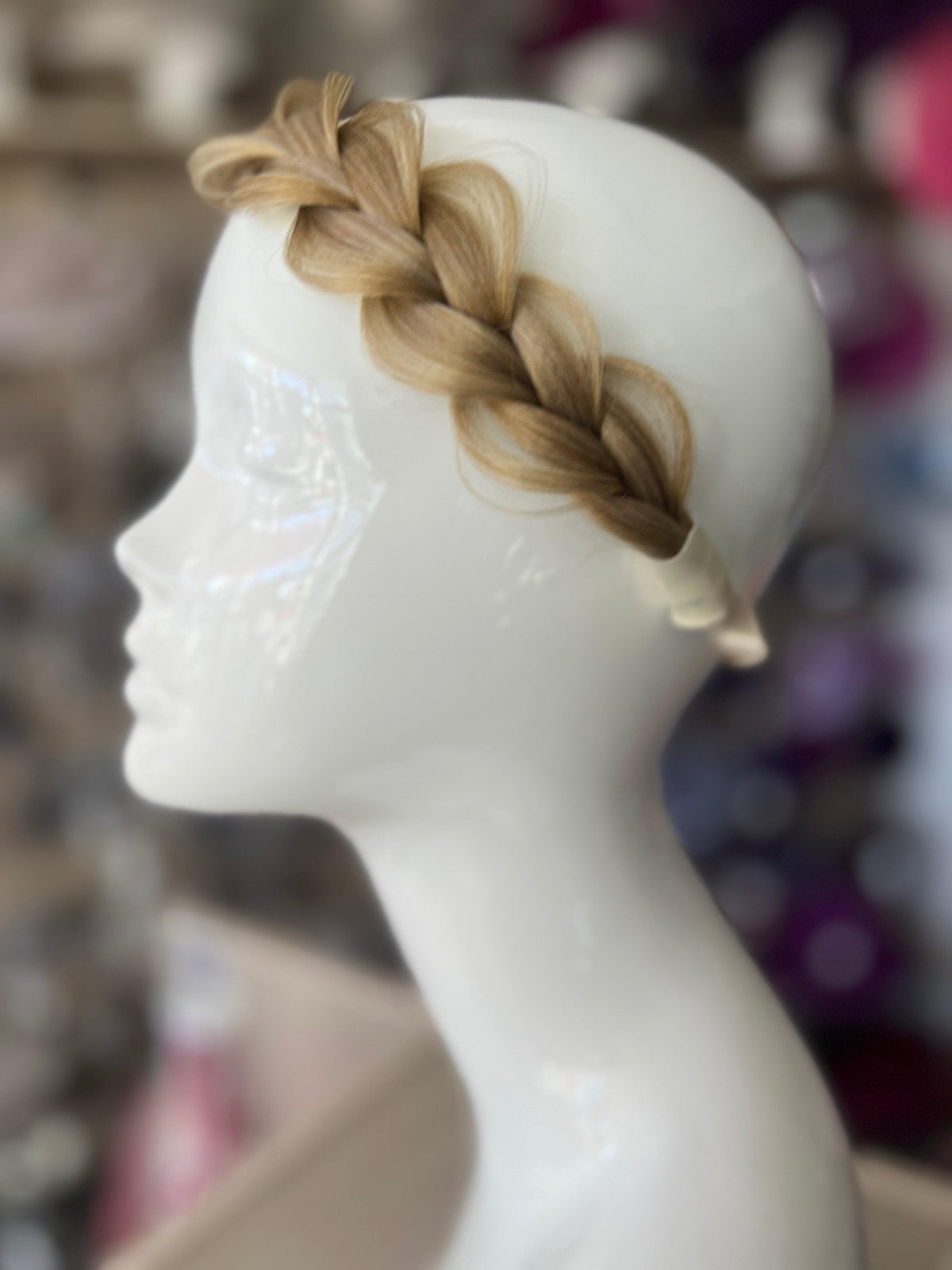 Dark Blonde Faux Fishtail Braided HeadBand-Fascinators Direct