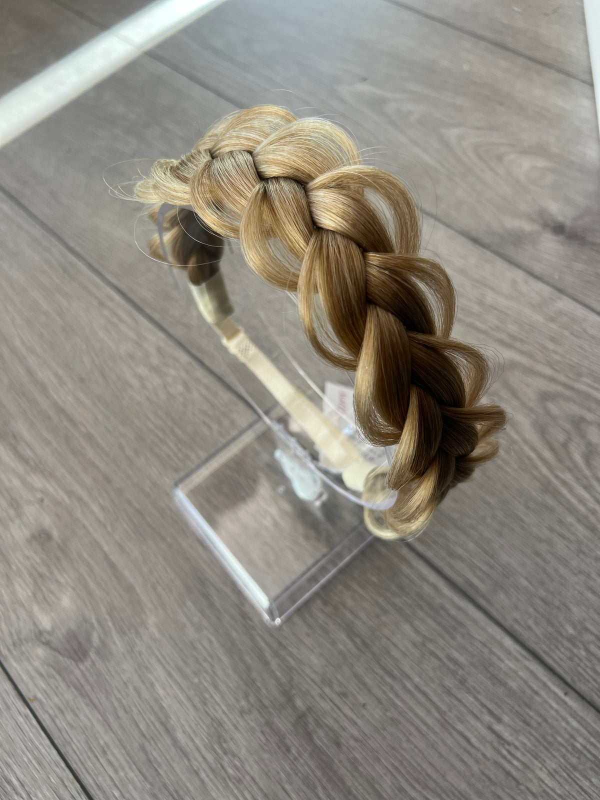 Dark Blonde Faux Fishtail Braided HeadBand-Fascinators Direct