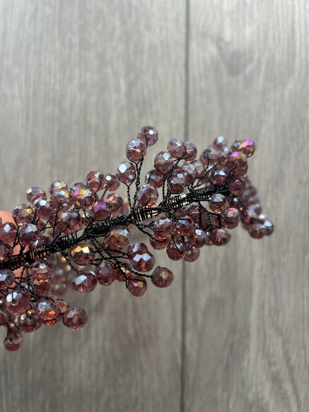 Dark Pink Crystal Headband Fascinator-Fascinators Direct