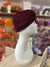 Dark Pink Glitter Turban Hat-Fascinators Direct