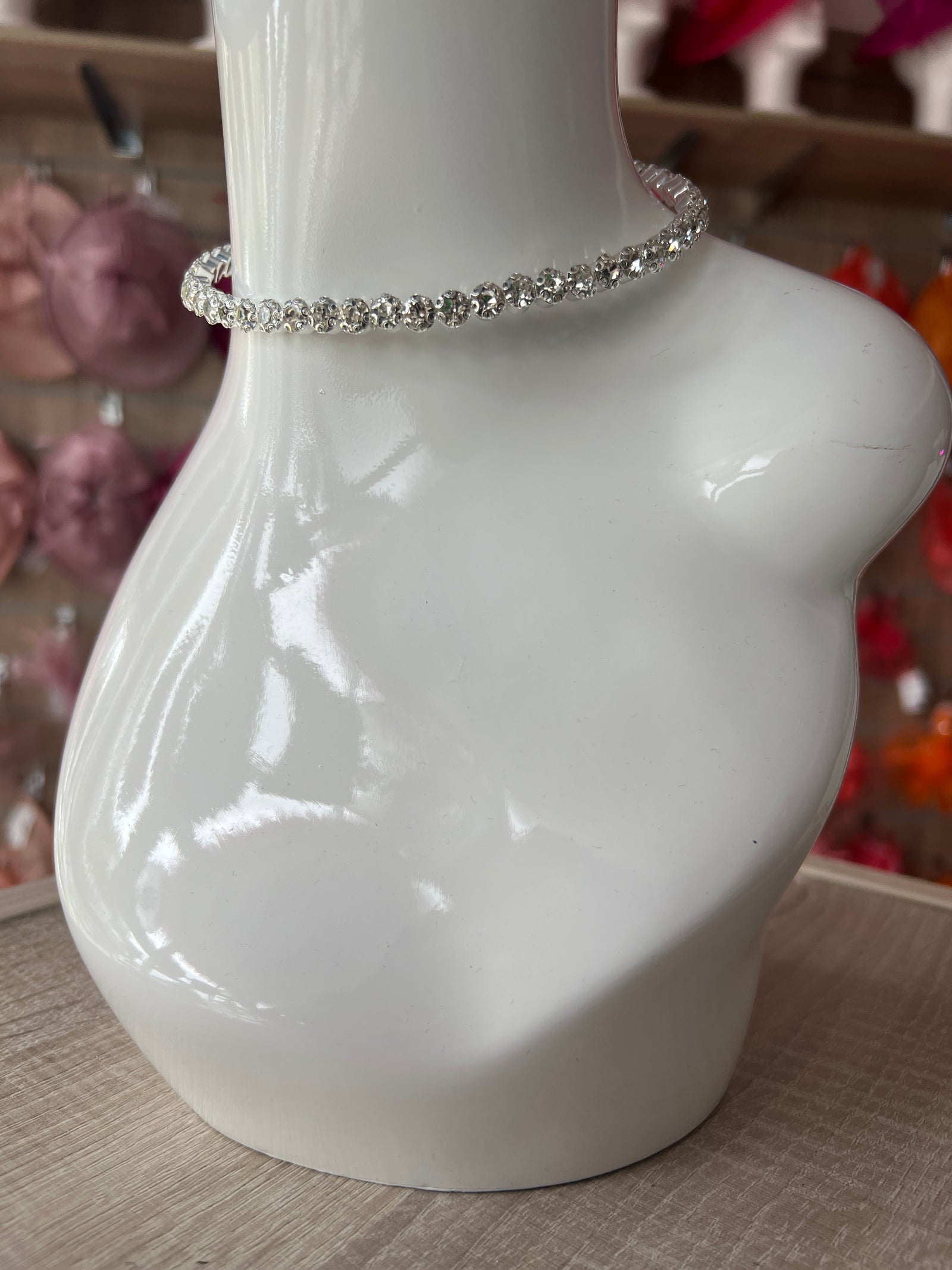Diamante Earrings,Necklace & Bracelet Set-Silver-Fascinators Direct