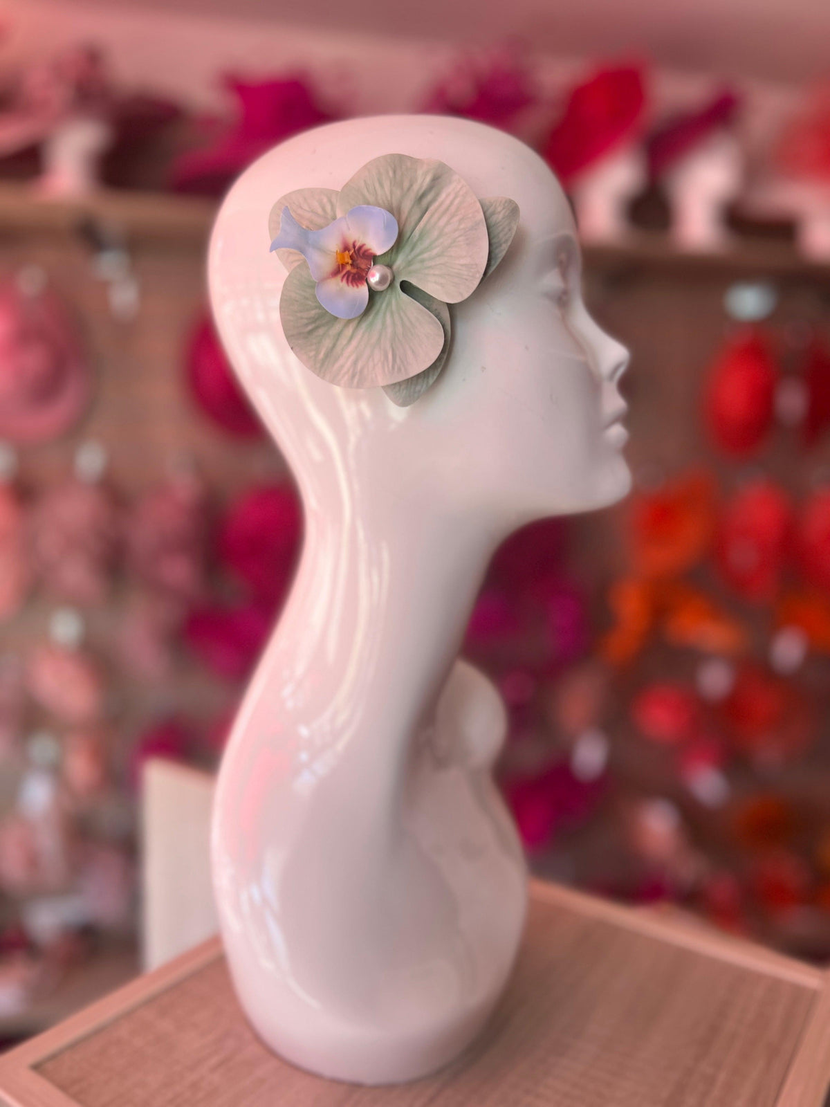Duck Egg Blue Orchid Hair Clip-Fascinators Direct