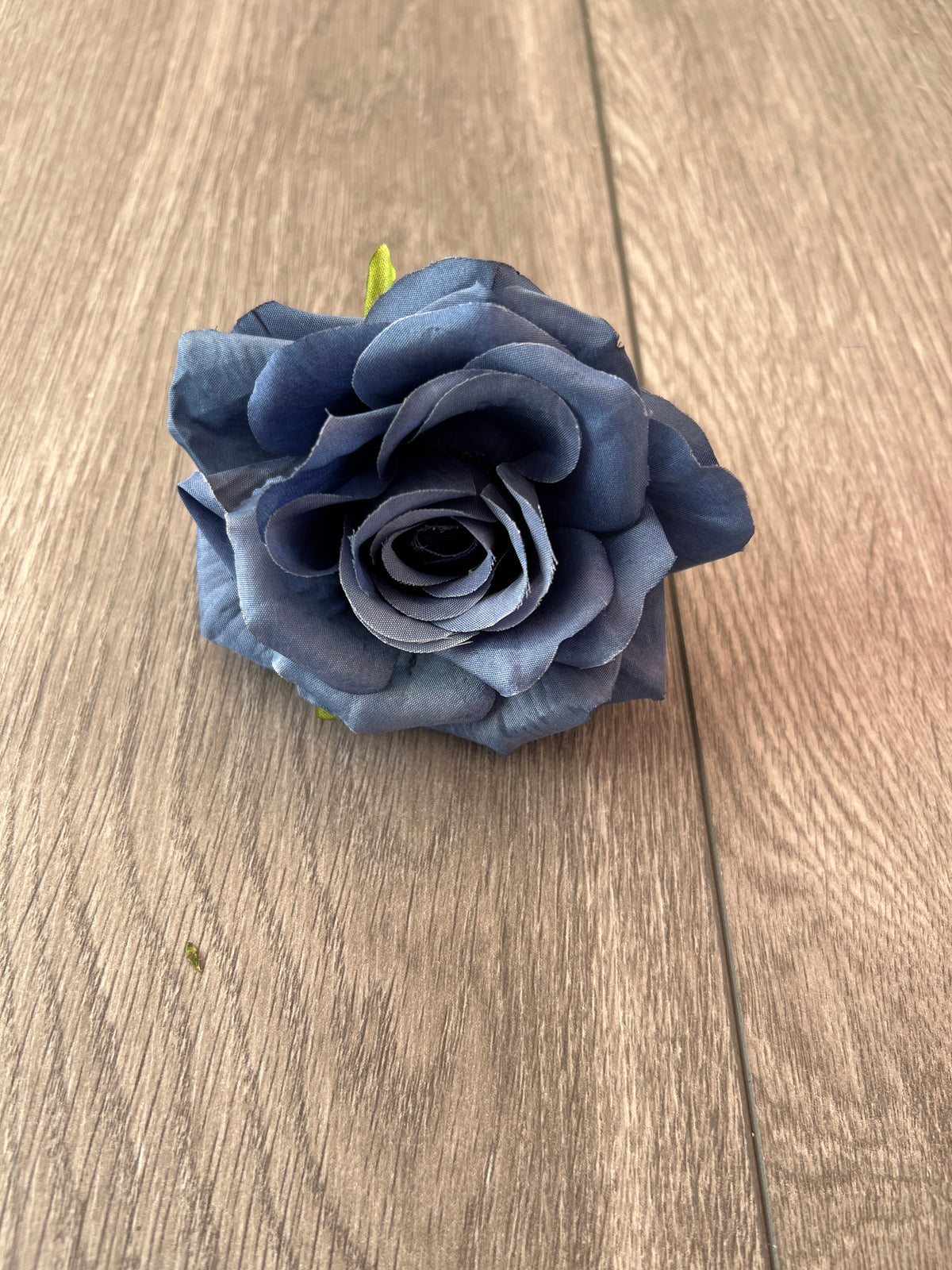 Dusky Blue Rose Hair Clip-Fascinators Direct