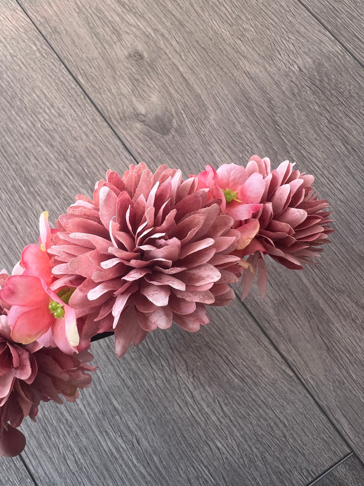 Dusky Pink Dahlia Flower Headband-Fascinators Direct