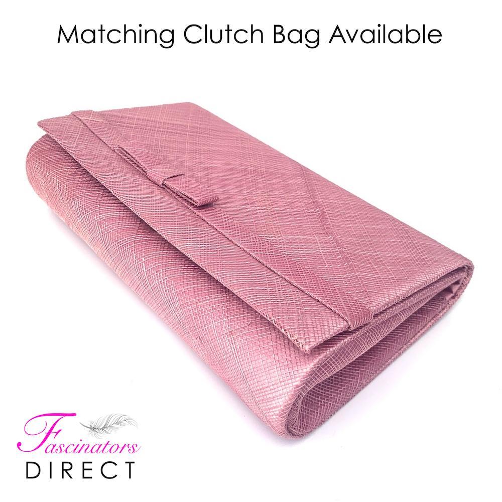 Dusky Pink Teardrop Disc Fascinator-Fascinators Direct