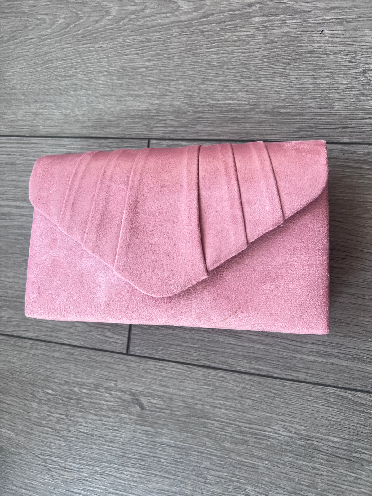 Dusky Pink Velvet Envelope Clutch Bag-Fascinators Direct