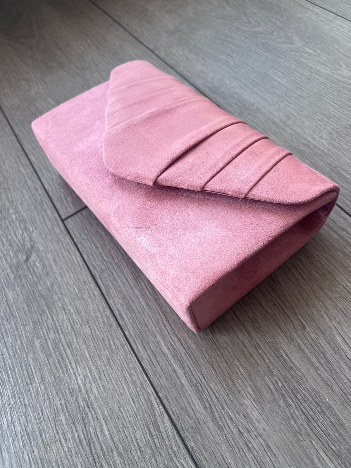 Dusky Pink Velvet Envelope Clutch Bag-Fascinators Direct