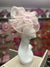 Dusty Pink Large Fascinator With Feather Flower & Netting-Fascinators Direct