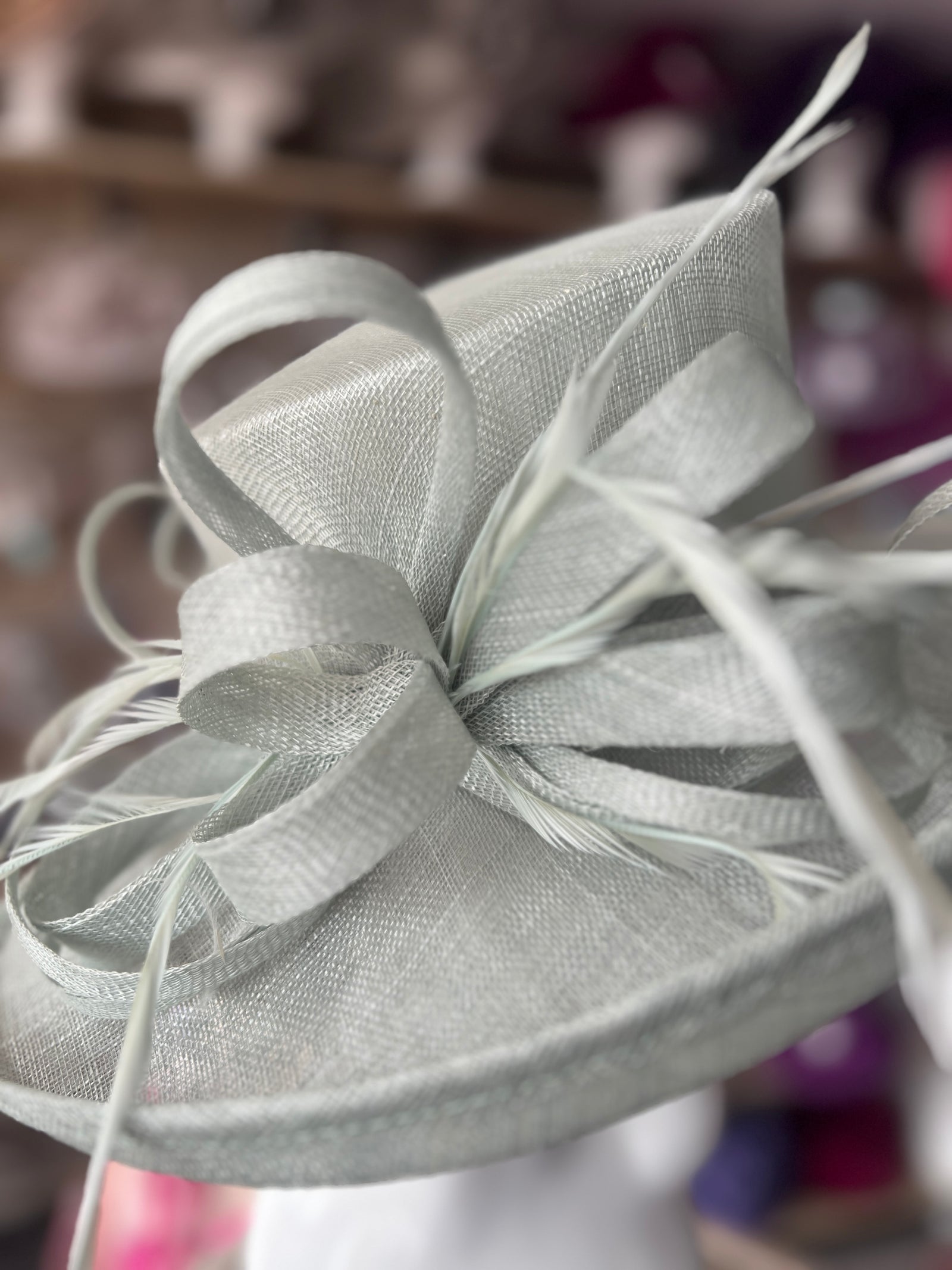 Classic Sinamay Peppermint Wedding Hat