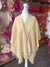 Luxury Reversible Knitted Shawl - Beige & Ivory