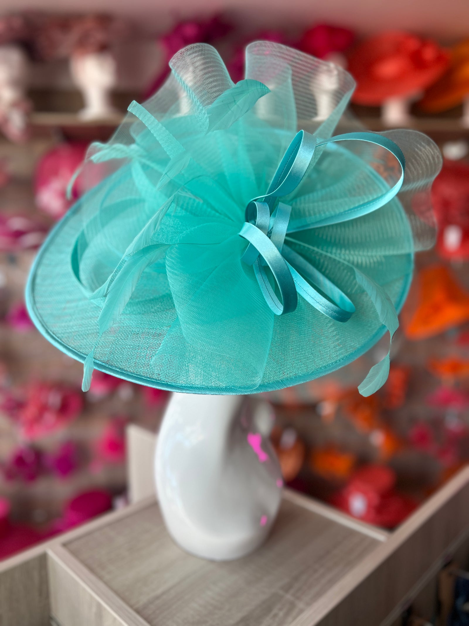 Crinoline & Sinamay Large Peacock Hatinator