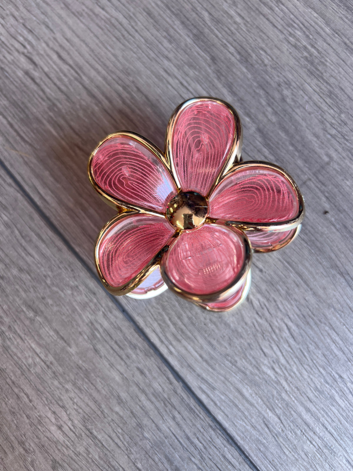 Tropical Jasmine Hair Flower Claw - Pink