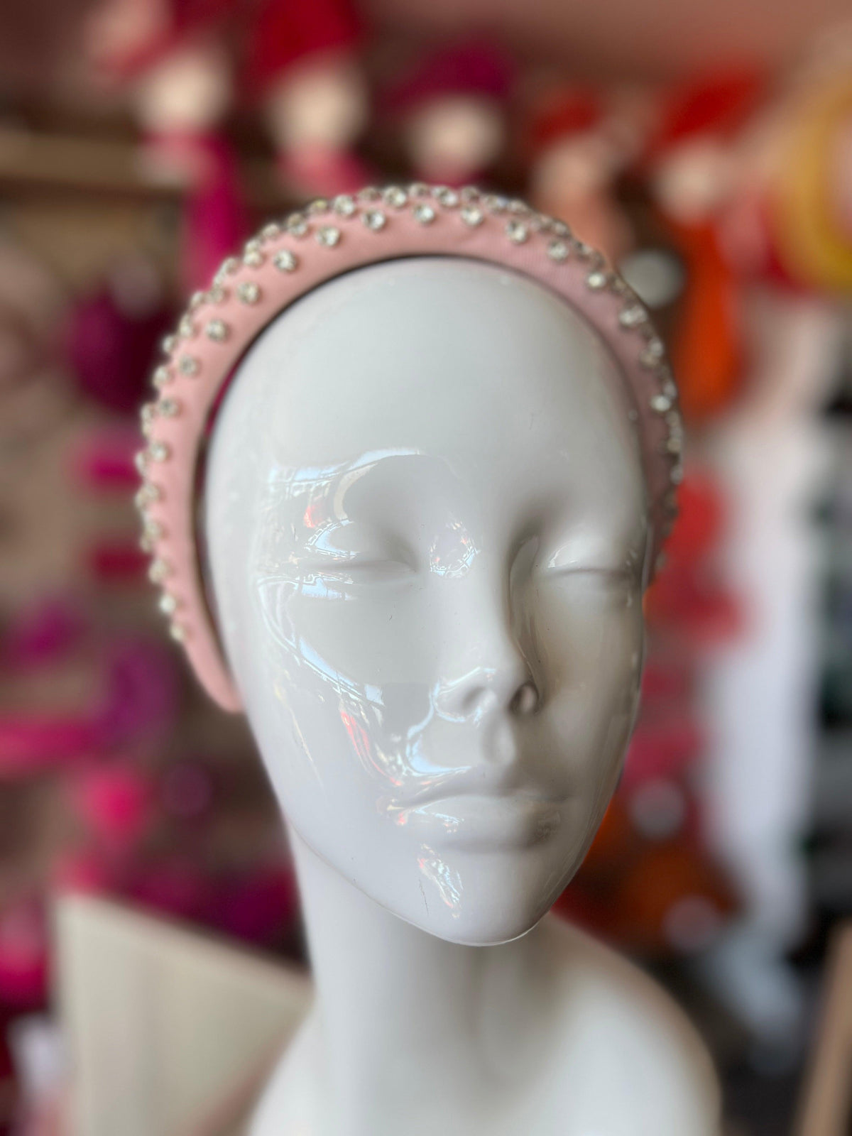 Elizabeth Pale Pink Chunky Diamante Headband-Fascinators Direct