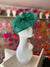 Emerald Disc Fascinator with Decorative Bow-Fascinators Direct