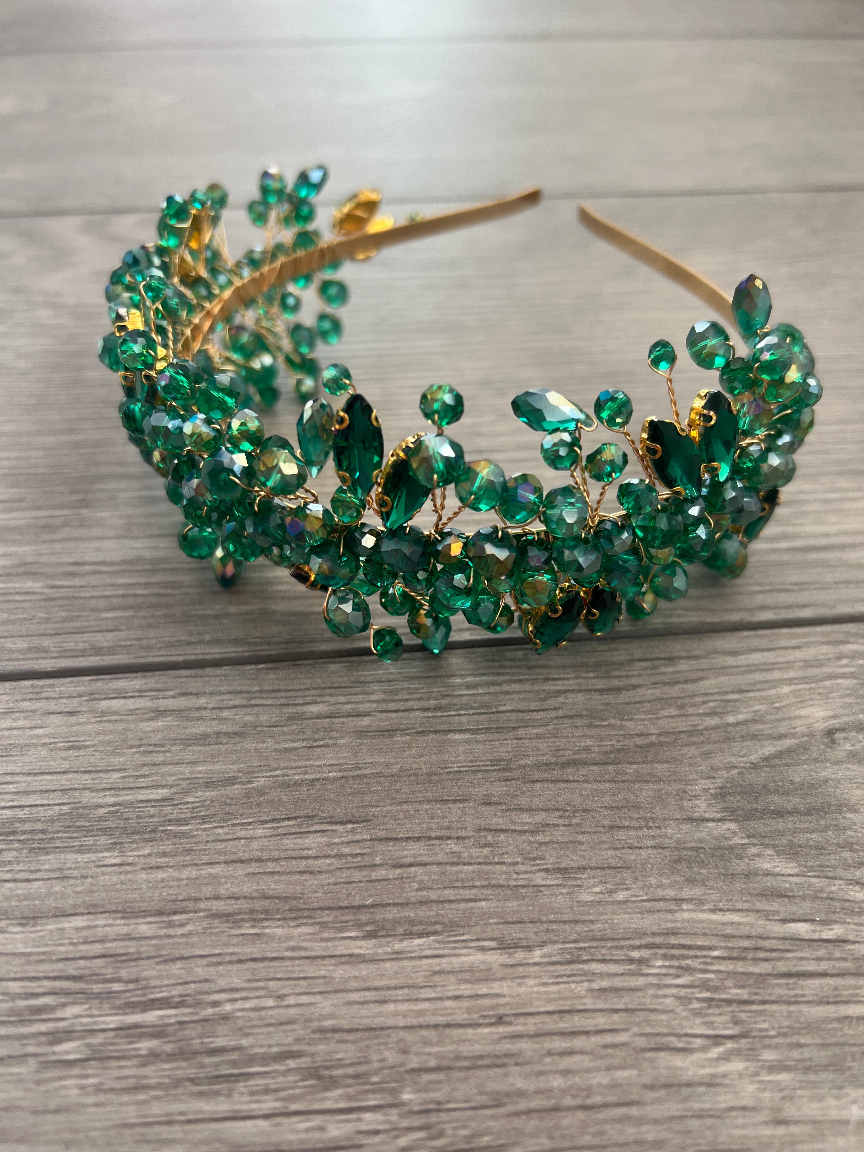 Emerald green headband outlet fascinator