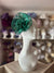 Emerald Green Fascinator Clip with Folded Sinamay Flower-Fascinators Direct