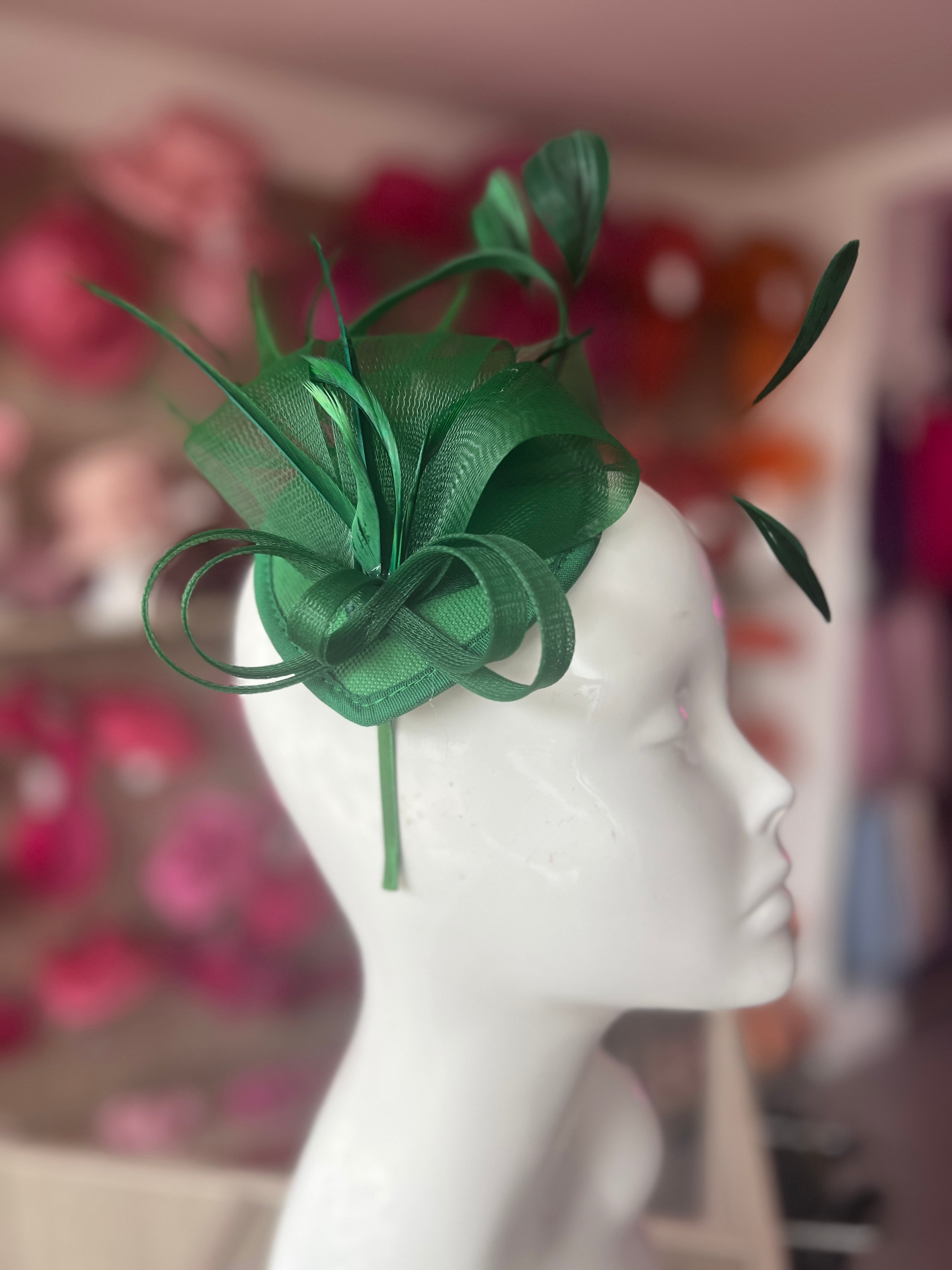 emerald green headpiece