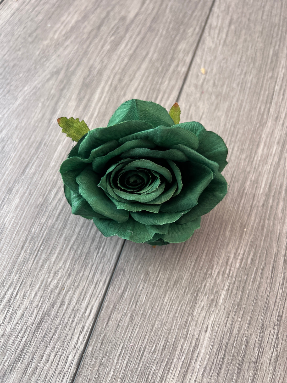 Emerald Green Rose Hair Clip-Fascinators Direct