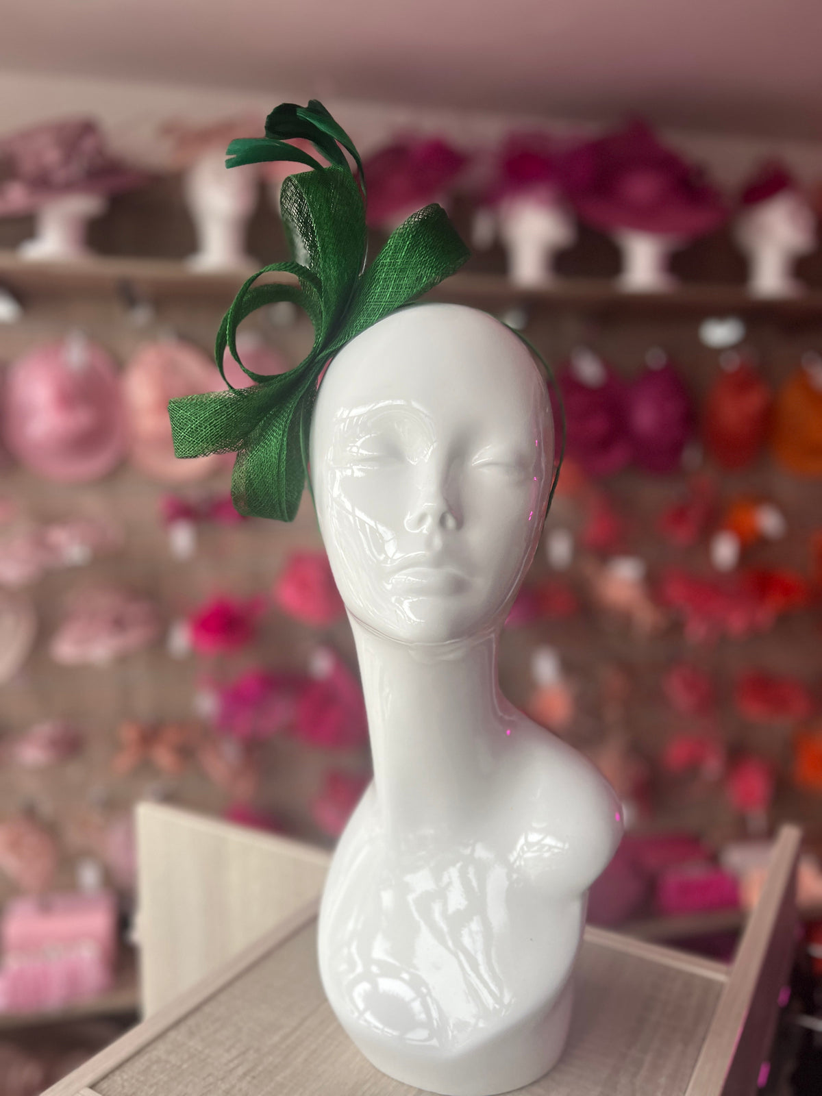 Emerald Large Loop Feather Headband Fascinator-Fascinators Direct