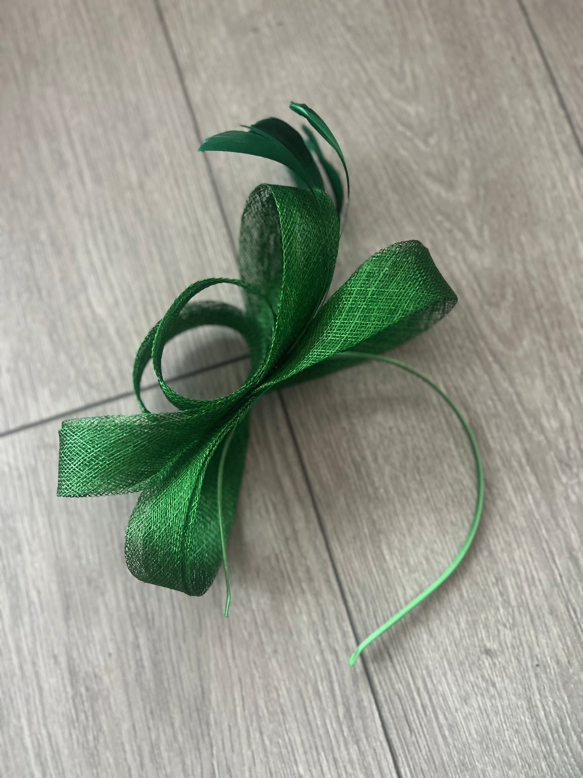 Emerald Large Loop Feather Headband Fascinator-Fascinators Direct