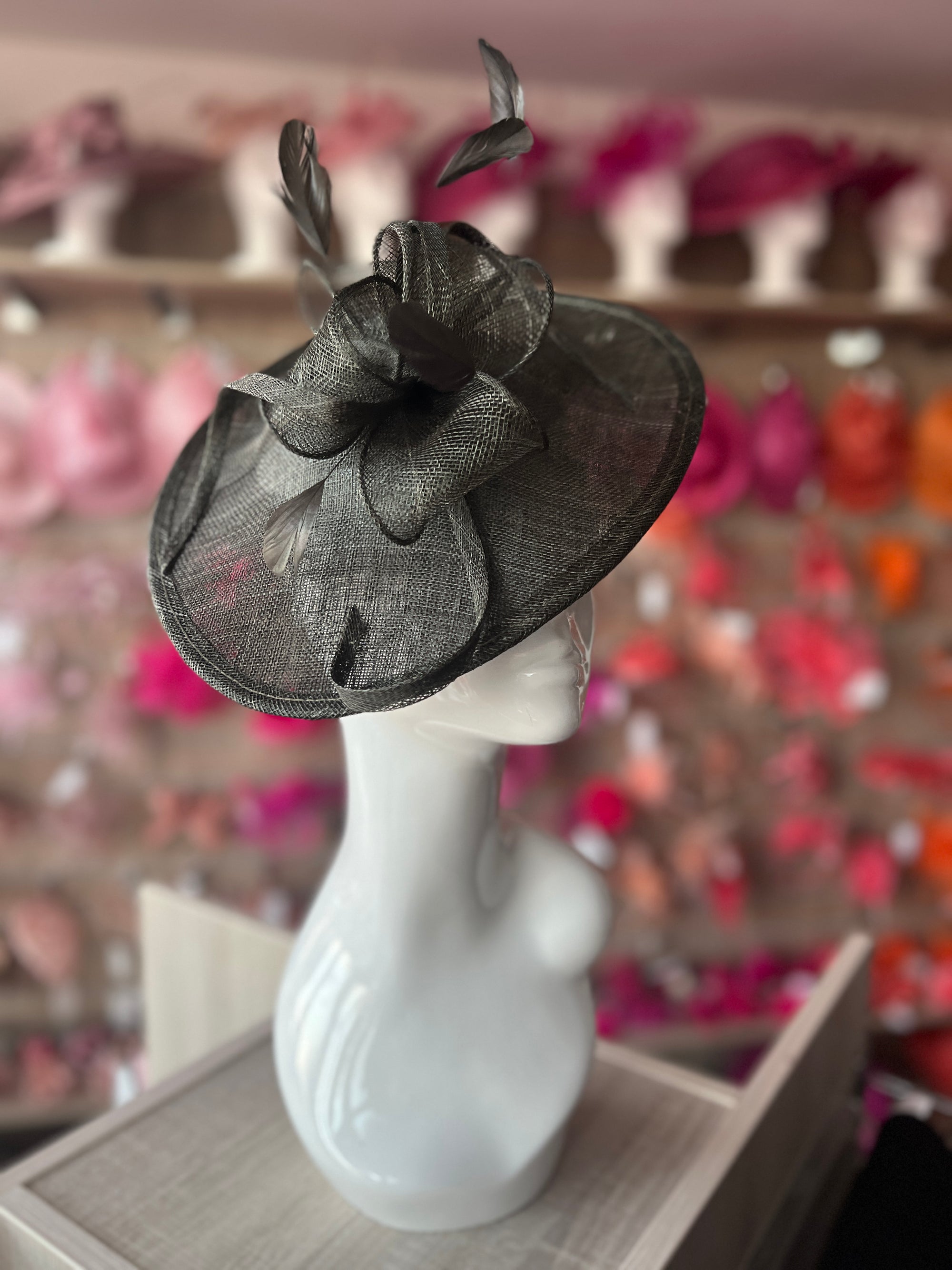 Espresso Teardrop Disc Fascinator-Fascinators Direct