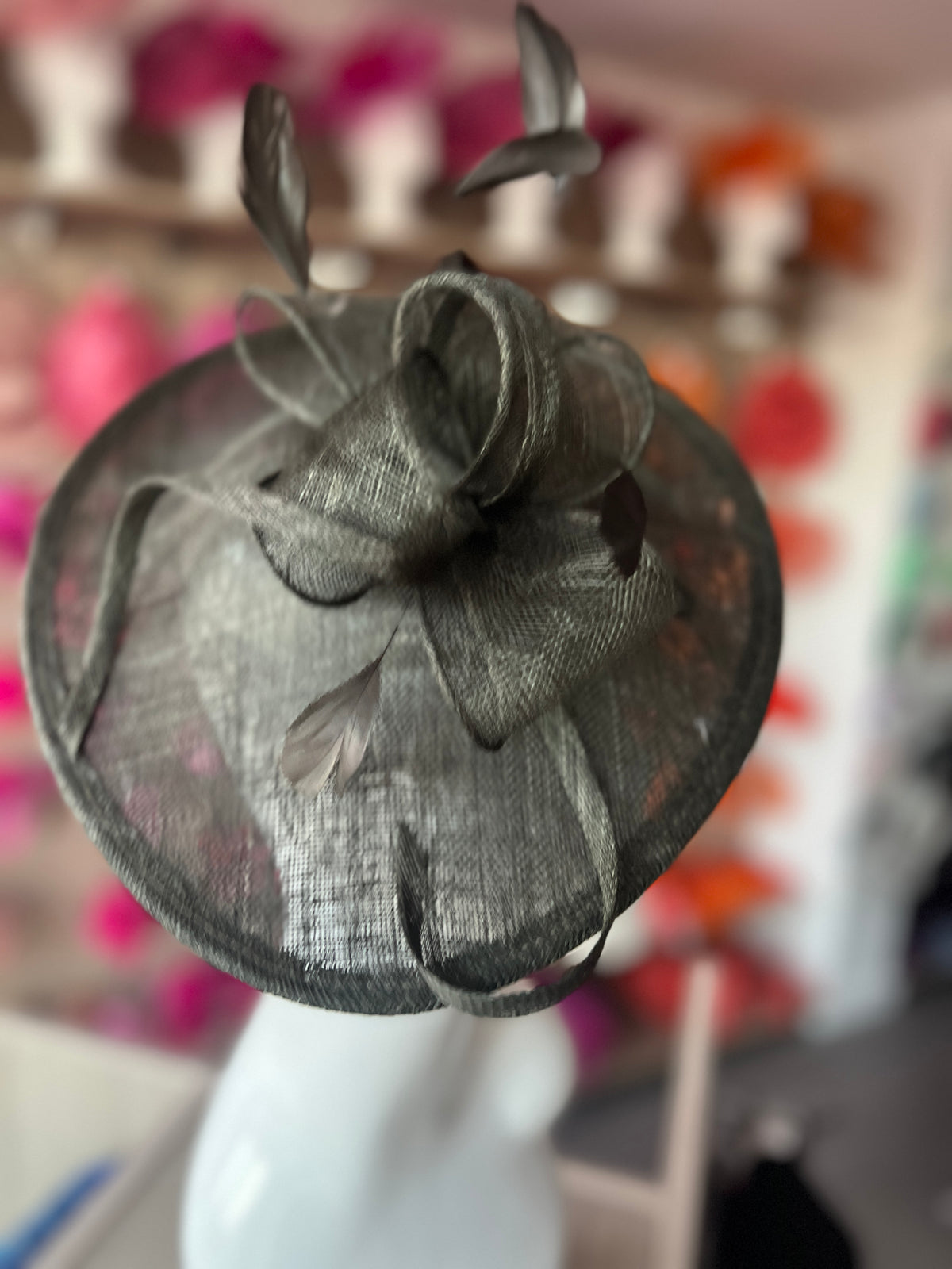 Espresso Teardrop Disc Fascinator-Fascinators Direct