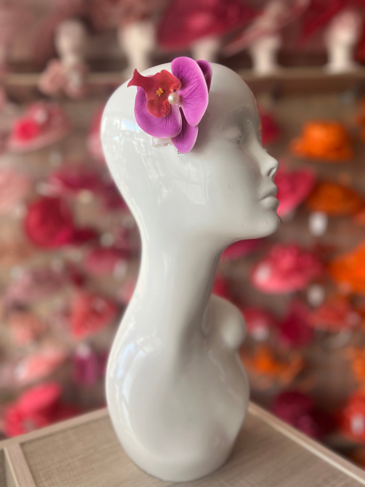 Fuchsia Pink Orchid Hair Clip