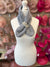 Faux Fur Collar Scarf With Pearl Detail- Grey-Fascinators Direct