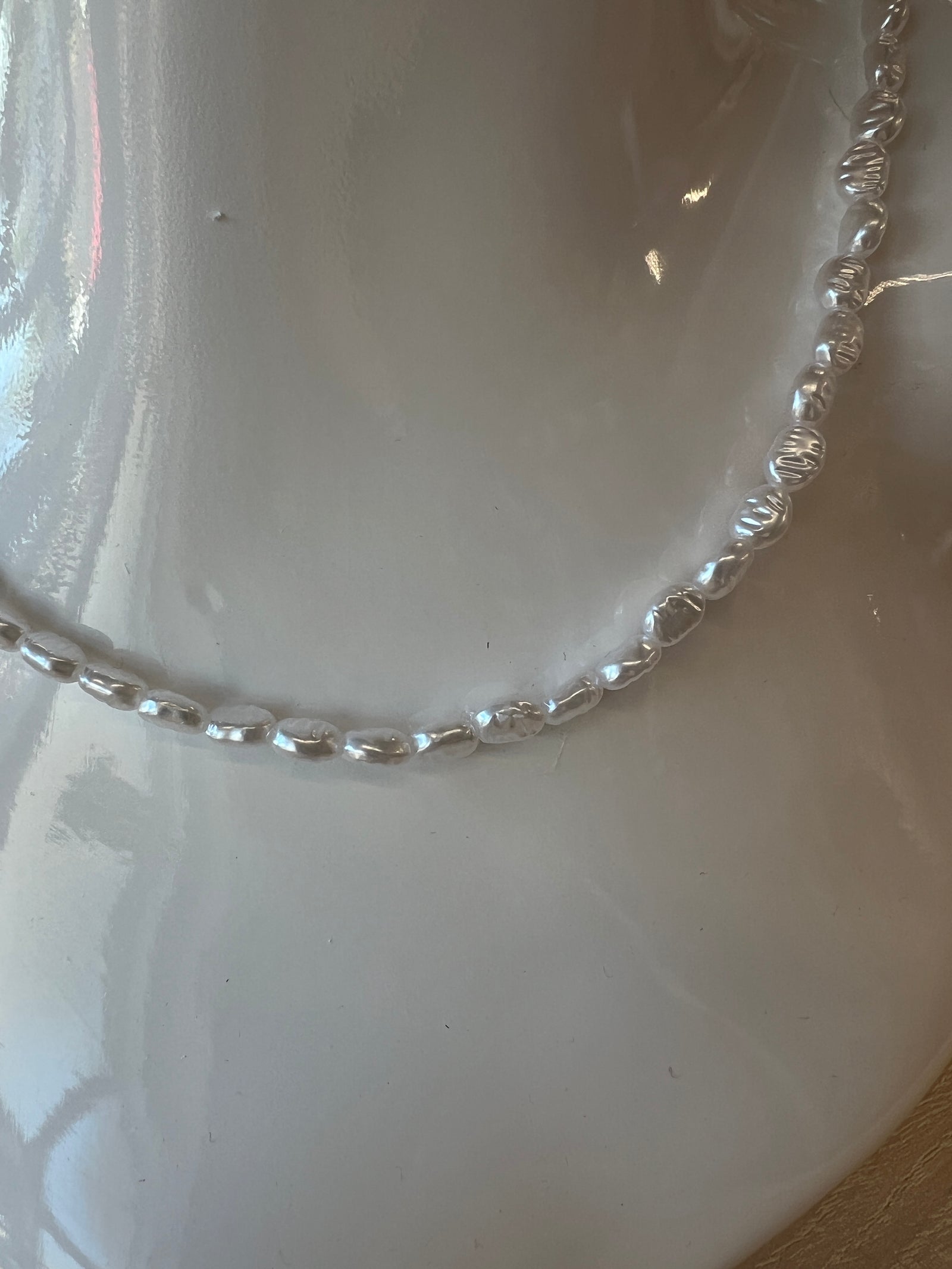 Faux Nugget Pearl White Necklace-Fascinators Direct