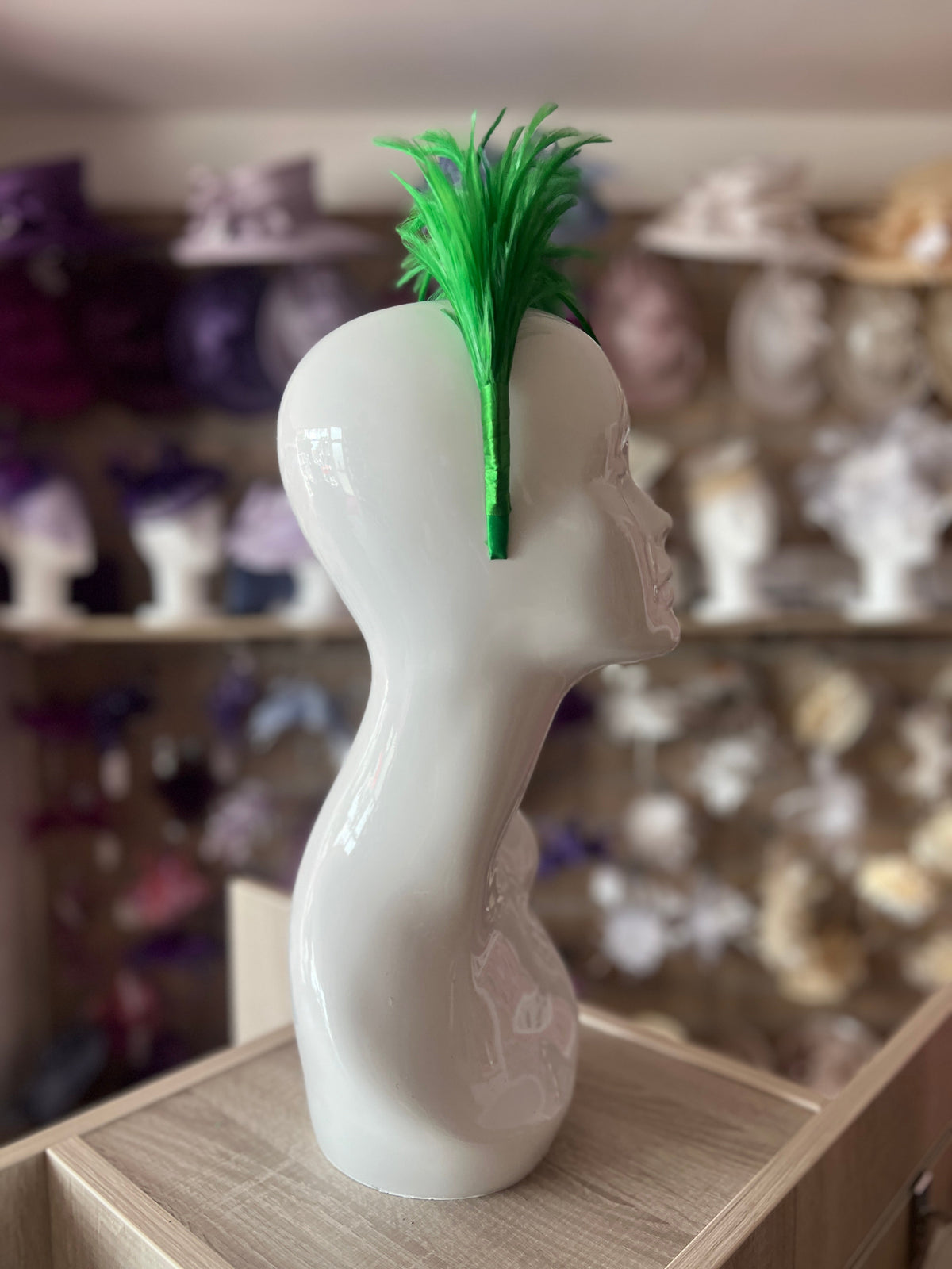 Flapper Style Green Feather Headband-Fascinators Direct