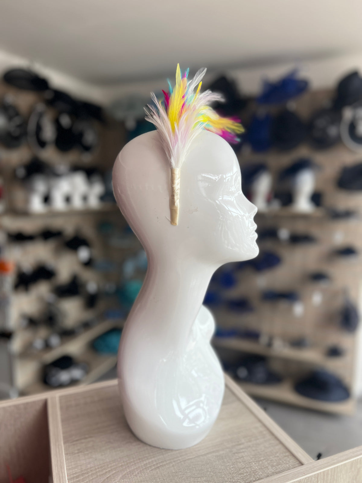 Flapper Style Rainbow Feather Headband-Fascinators Direct