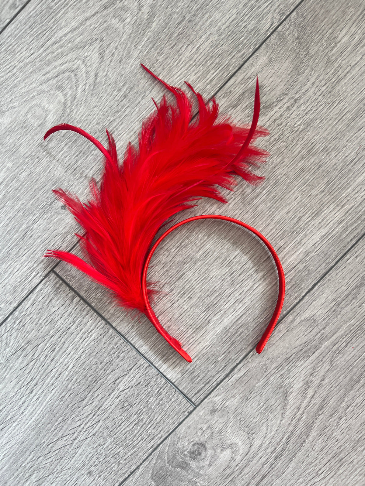 Flapper Style Red Feather Headband-Fascinators Direct