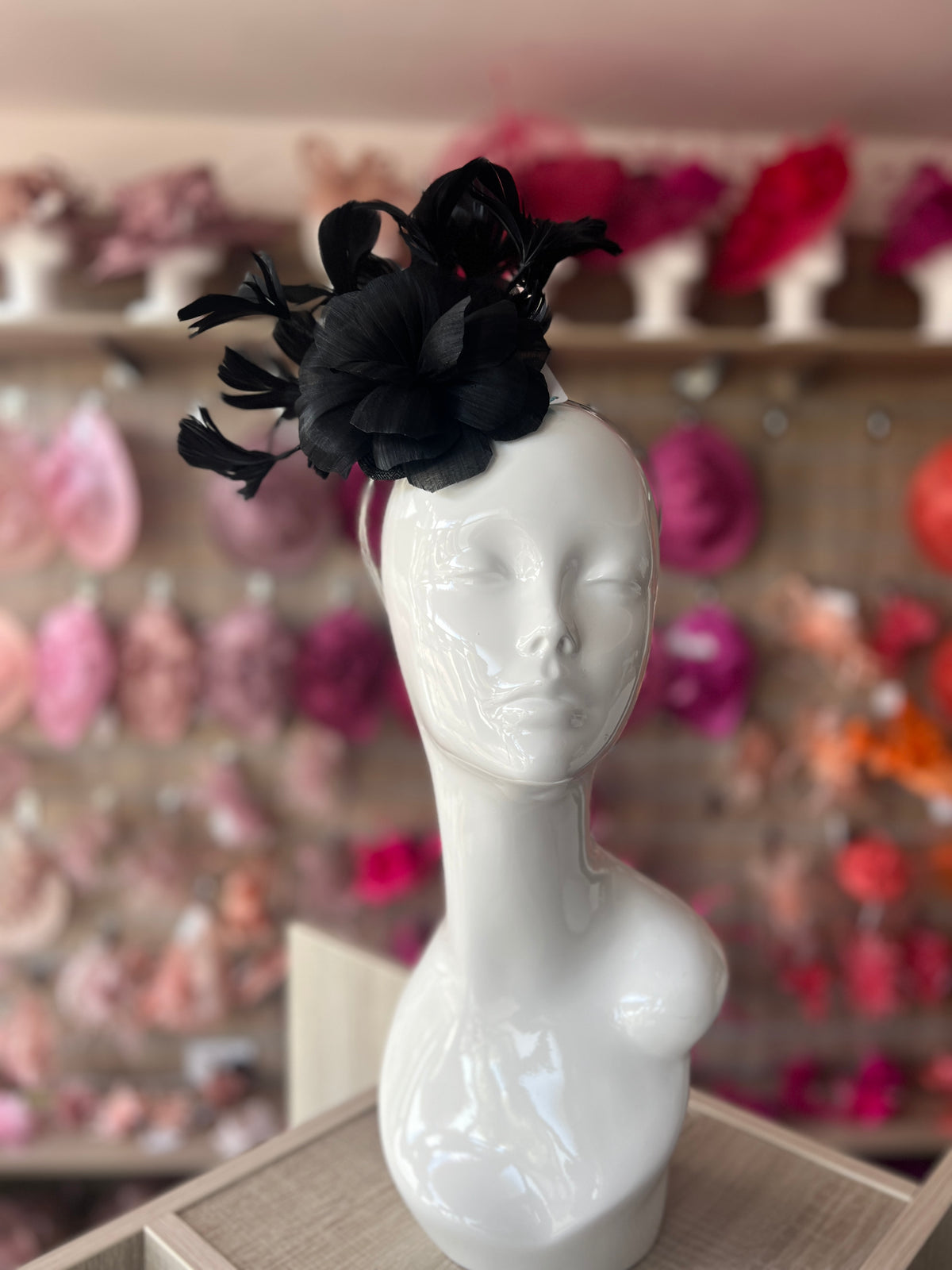 Floral Fantasy Black Headband Fascinator-Fascinators Direct