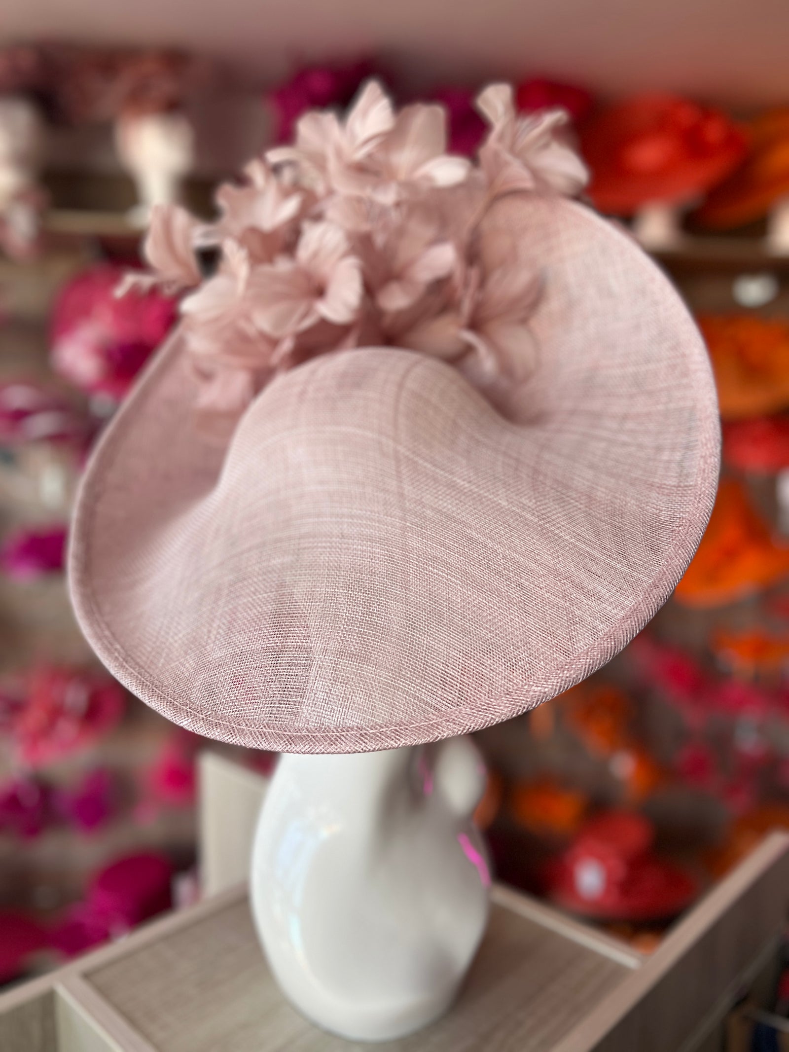 Floral Fantasy Cameo Hatinator with Upturned Brim-Fascinators Direct