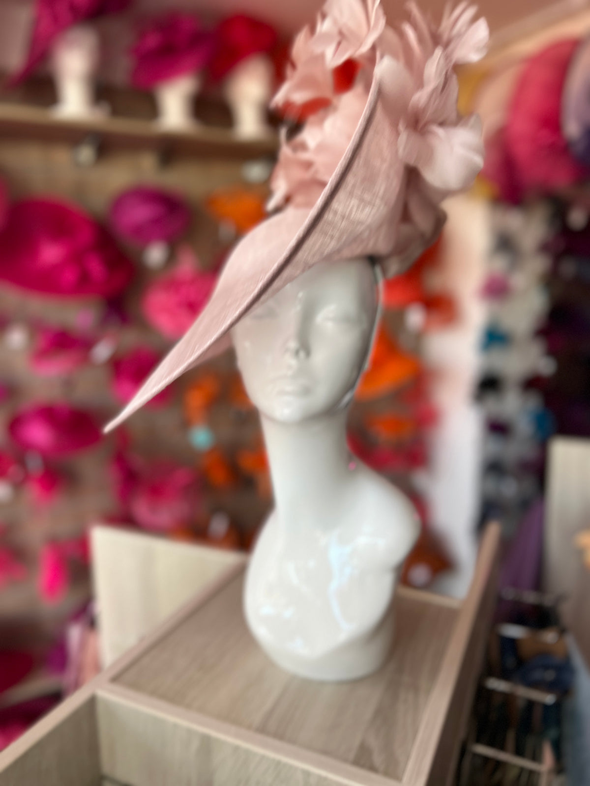 Floral Fantasy Cameo Hatinator with Upturned Brim-Fascinators Direct