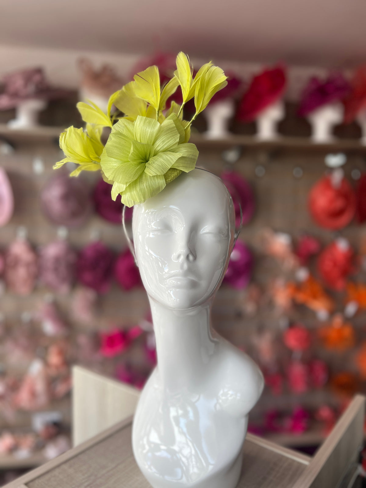 Floral Fantasy Lime Headband Fascinator-Fascinators Direct