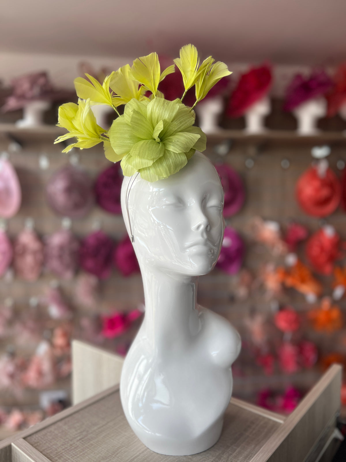 Floral Fantasy Lime Headband Fascinator-Fascinators Direct