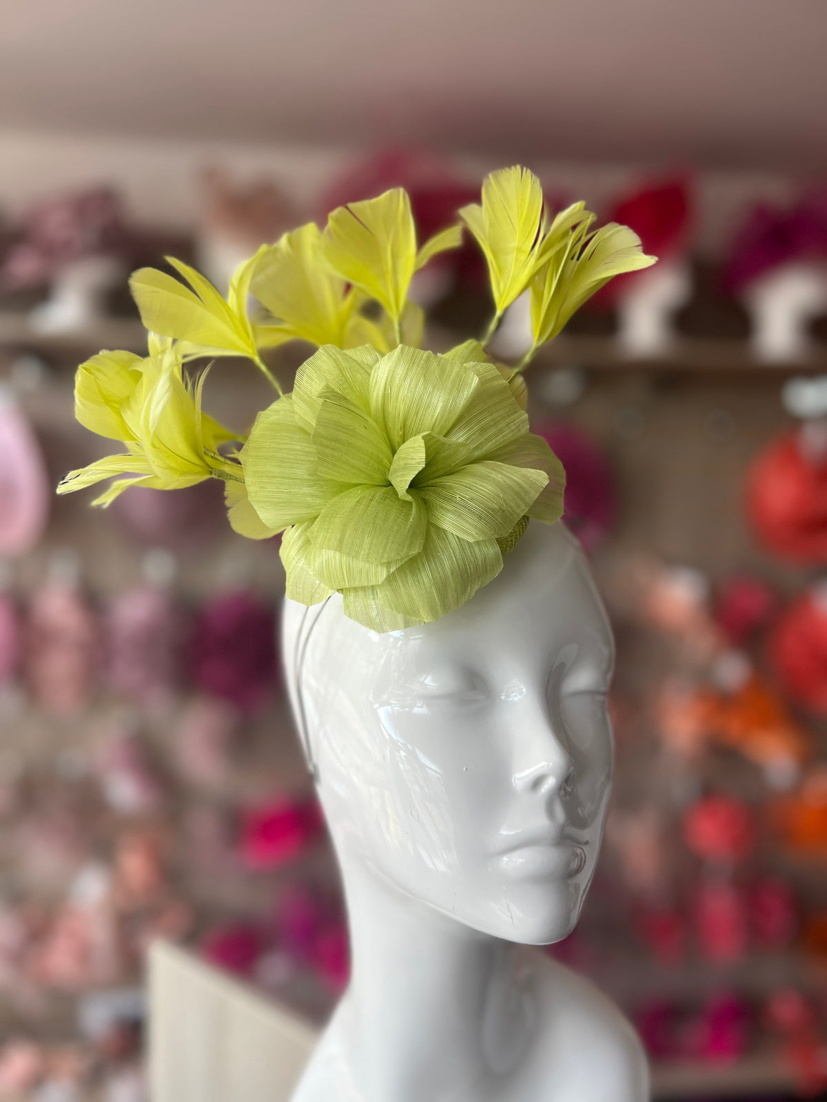 Floral Fantasy Lime Headband Fascinator-Fascinators Direct