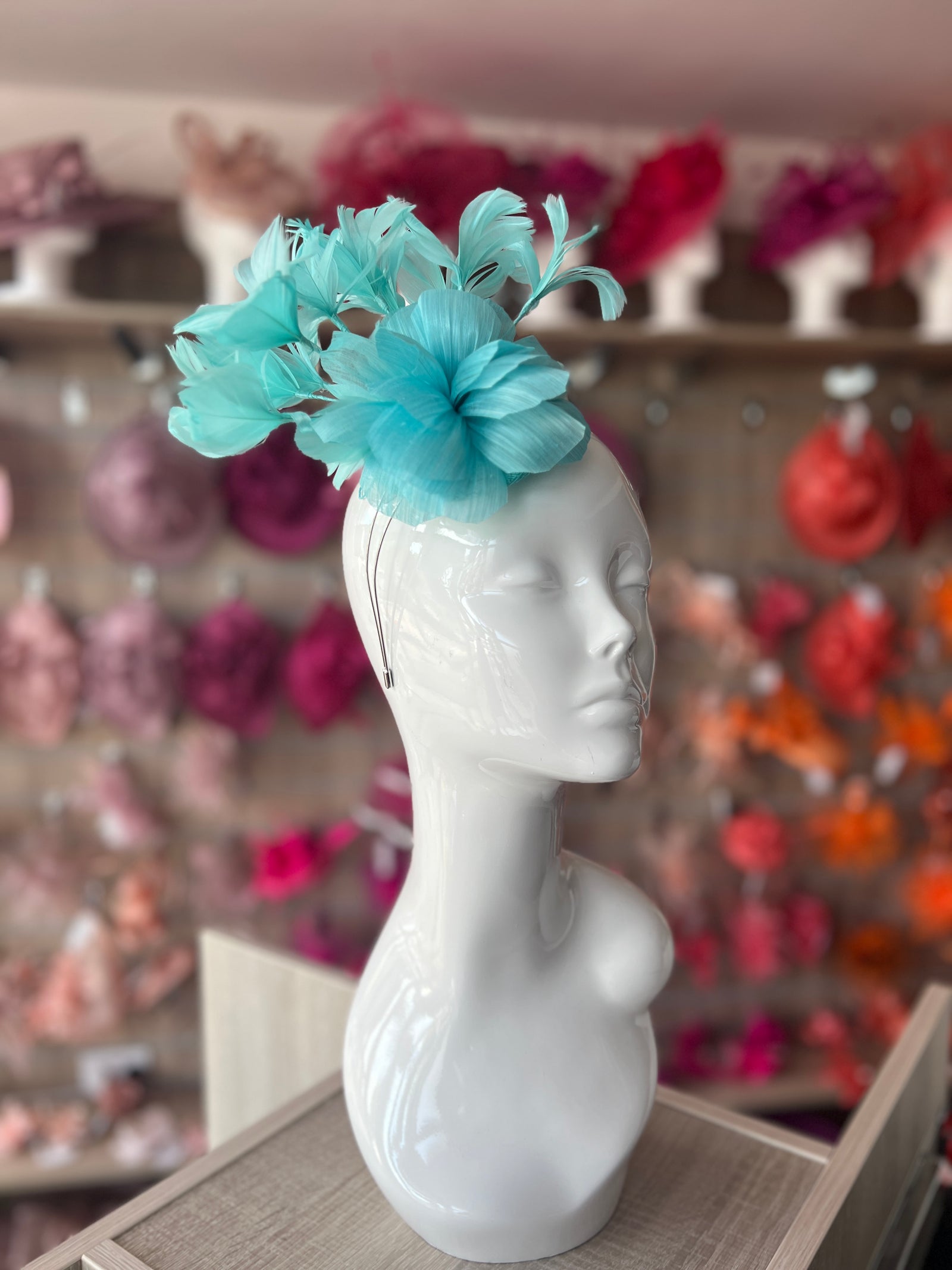 Floral Fantasy Peacock Headband Fascinator-Fascinators Direct