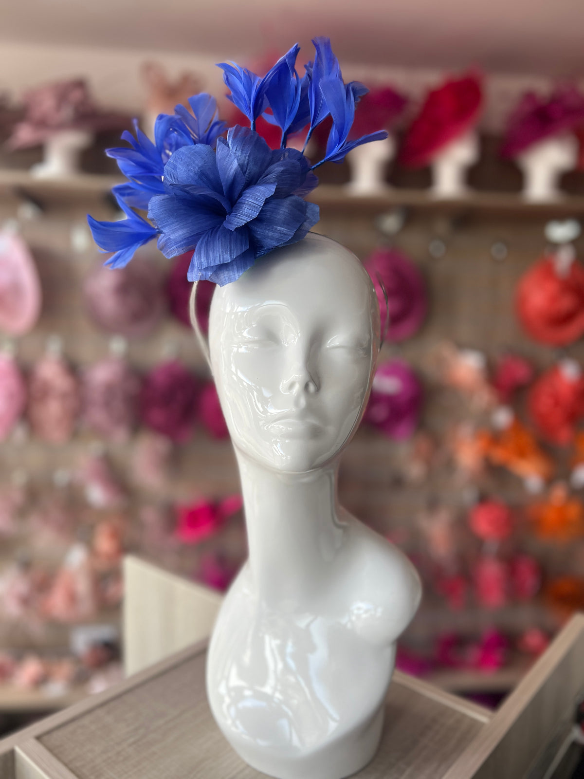 Floral Fantasy Sapphire Headband Fascinator-Fascinators Direct