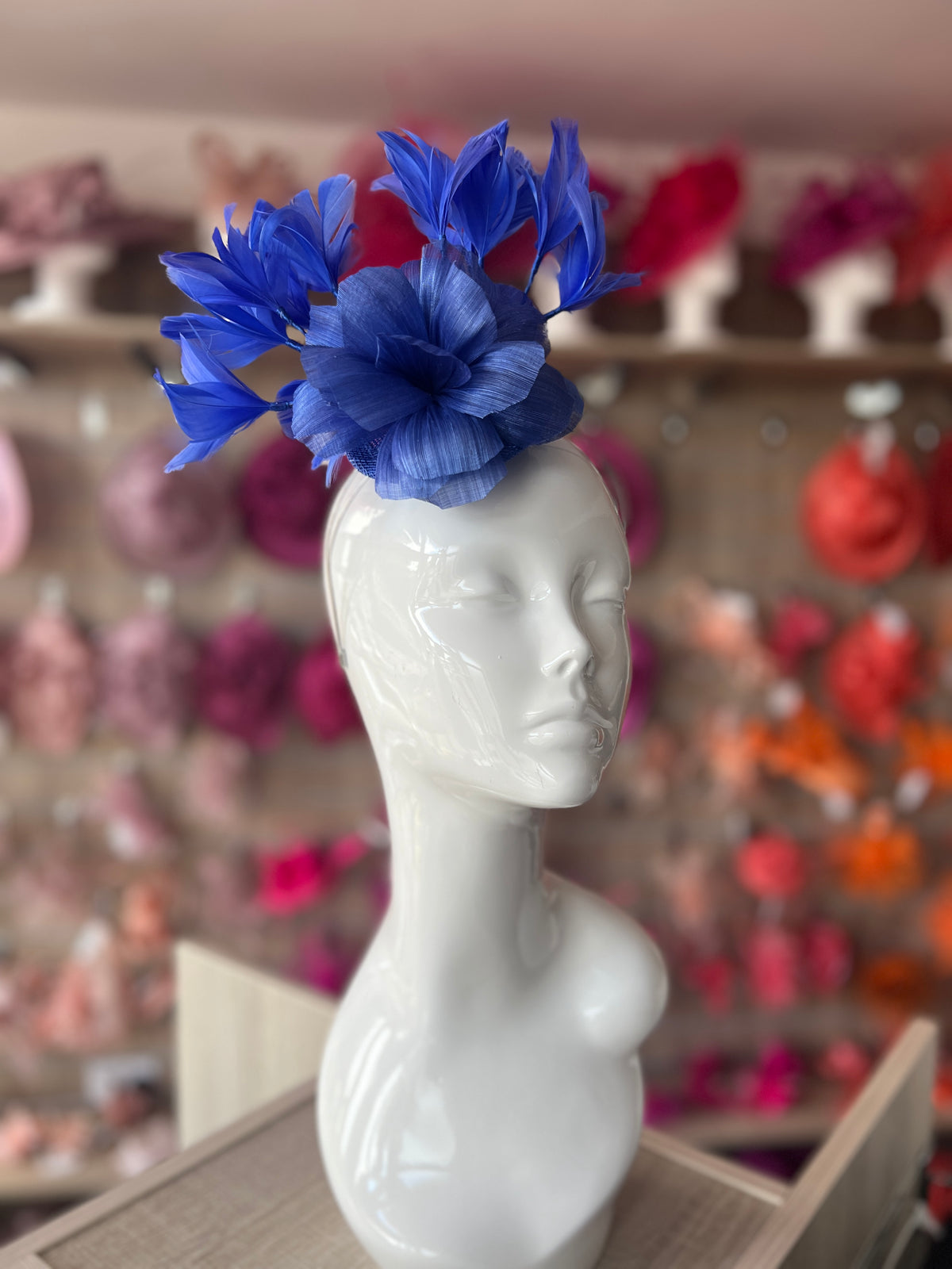 Floral Fantasy Sapphire Headband Fascinator-Fascinators Direct