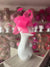 Fluorescent Pink Large Loop Fascinator With Feathers-Fascinators Direct