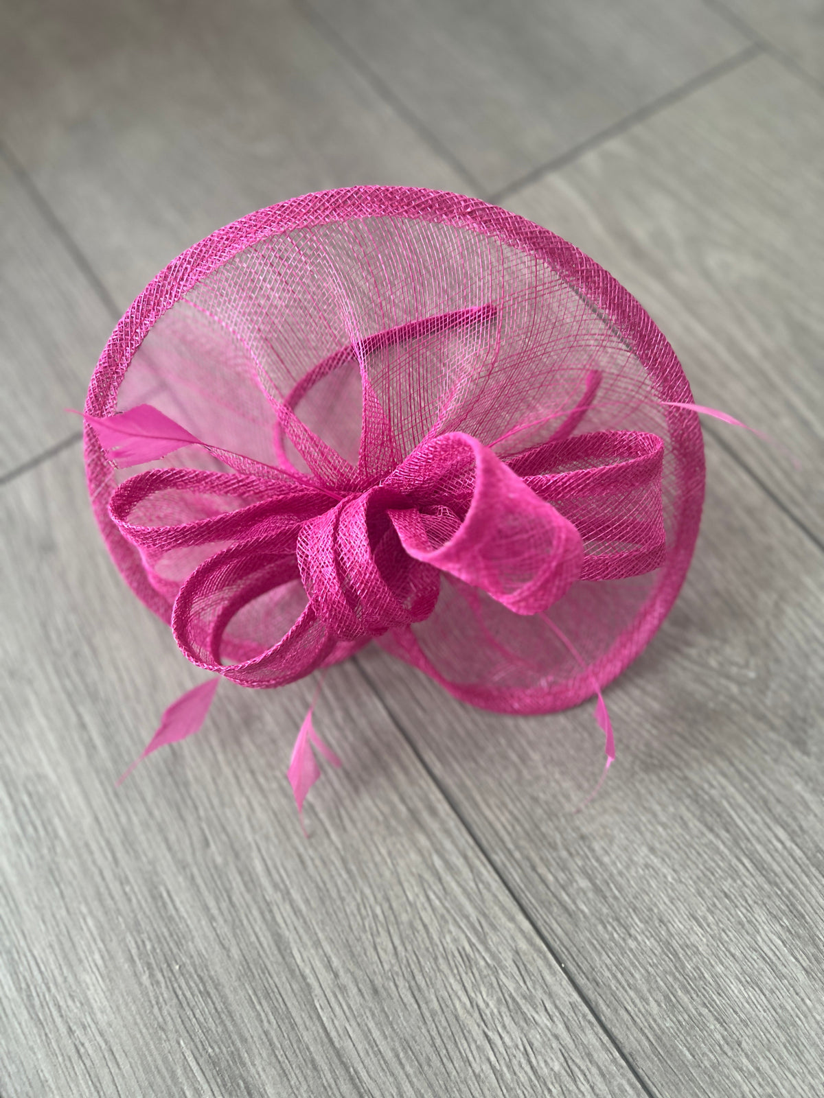 Fuchsia Curved Disc Fascinator-Fascinators Direct