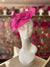 Fuchsia Disc Fascinator with Decorative Bow-Fascinators Direct